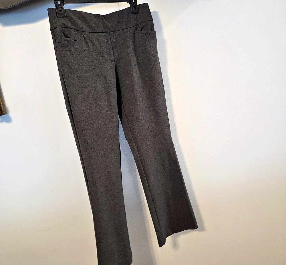 Express Columnist Boot High Rise Pants Gray Medium